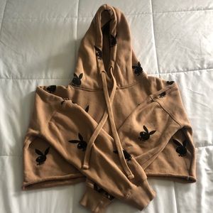 Playboy Missguided cropped hoodie